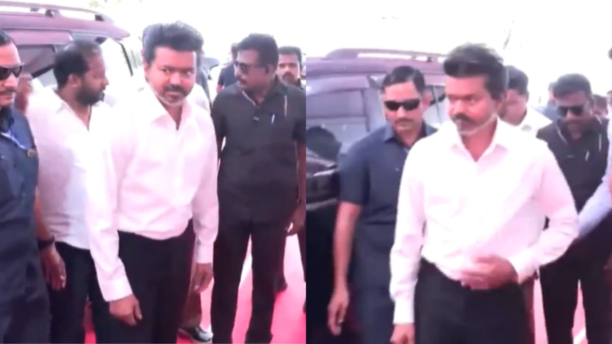 Vijay look for CM Oath Ceremony