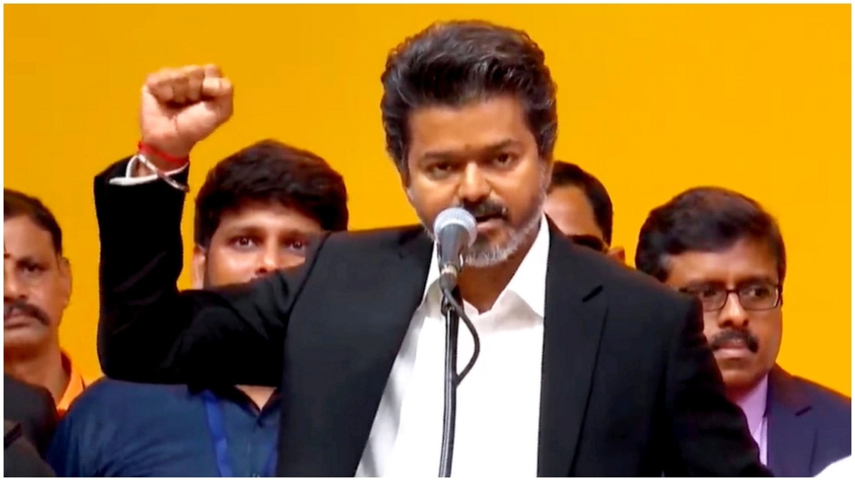 TVK chief Joseph Vijay was sworn in as the Chief Minister of Tamil Nadu at a ceremony held at the Jawaharlal Nehru Stadium in Chennai