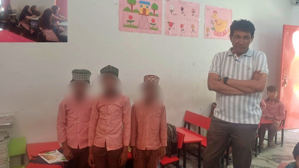 संभल के पीएम श्री सरकारी स्कूल में हिंदू छात्रों को बरगलाने का आरोप (Photo- ITG)