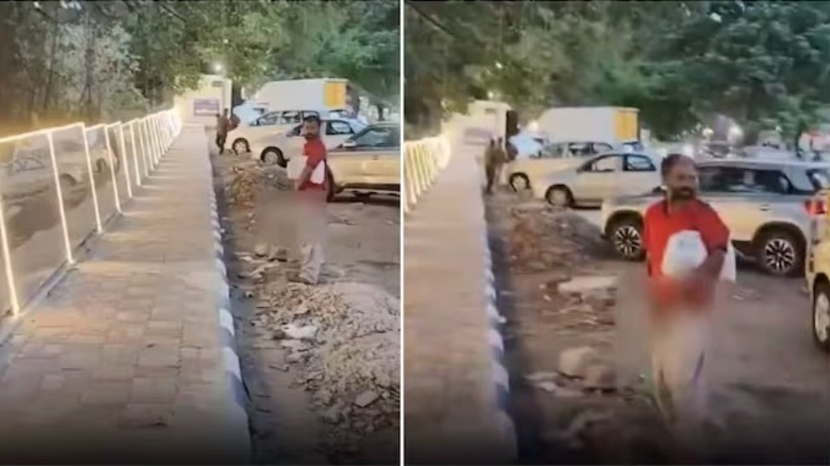 Mysuru viral video, Mysuru mirror wall, public urination video