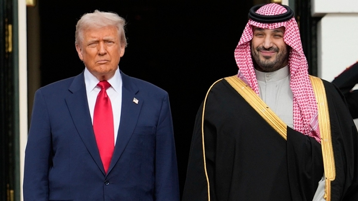US President Donald Trump with Saudi Arabia's Crown Prince Mohammed bin Salman during a visit to the White House in November 2025 (AP/ file)