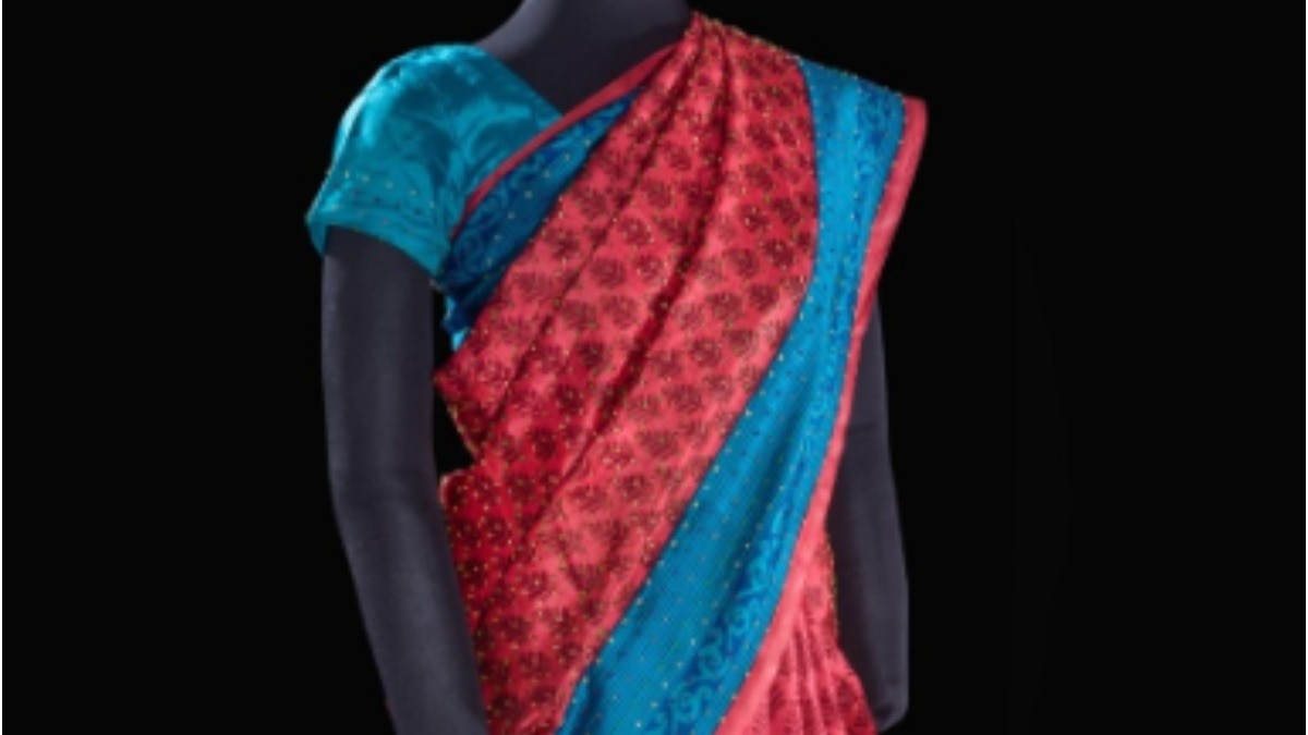 ISRO Rocket Woman Saree in US Museum