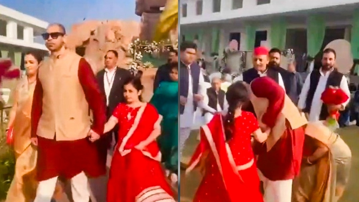 प्रतीक और अपर्णा यादव का अखिलेश से आशीर्वाद लेते समय का वीडियो वायरल हो रहा है (Photo: ITG)