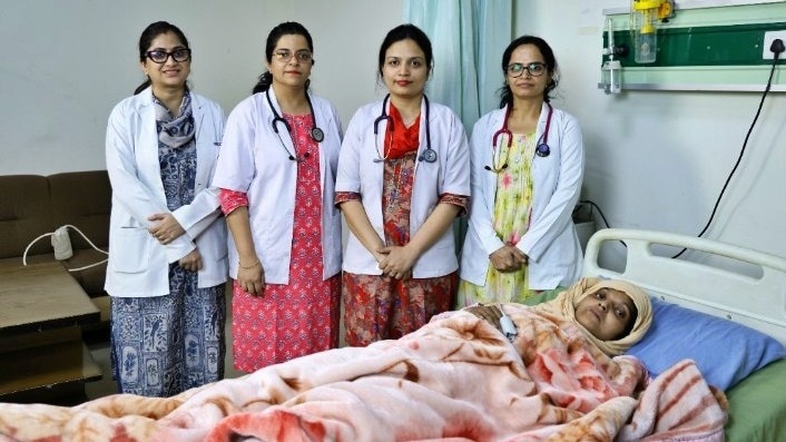 मुरादाबाद के टीएमयू अस्पताल में हुई डिलीवरी (Photo- ITG)