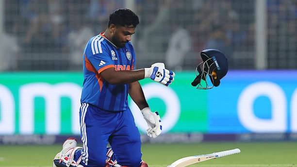 Sanju Samson of India finishes the game as India wins by 5 wickets after beating West Indies during the ICC Men's T20 World Cup India & Sri Lanka 2026 Super 8 - match 12 between India and West Indies at Eden Gardens in Kolkata