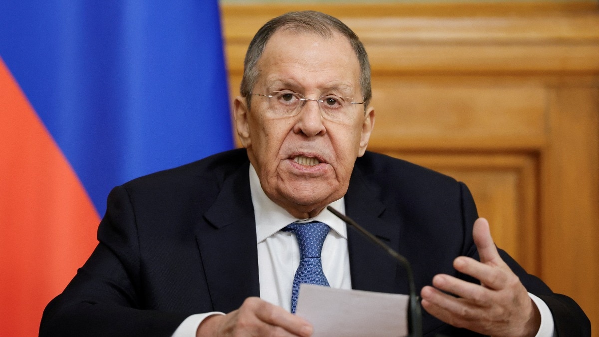 Russian Foreign Minister Sergey Lavrov virtually addressed the international conference titled ‘Russia and India: Toward a New Bilateral Agenda’. (Photo: Reuters)