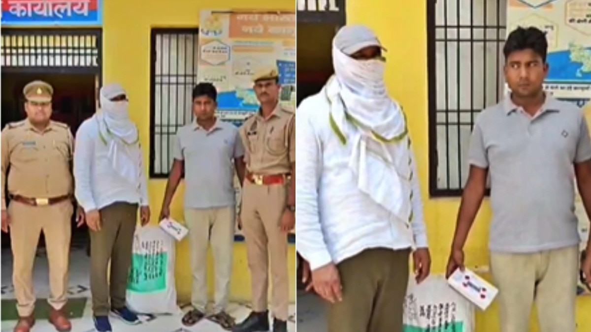 मथुरा में गांजा तस्करी के आरोप में दो गिरफ्तार (Photo- ITG)