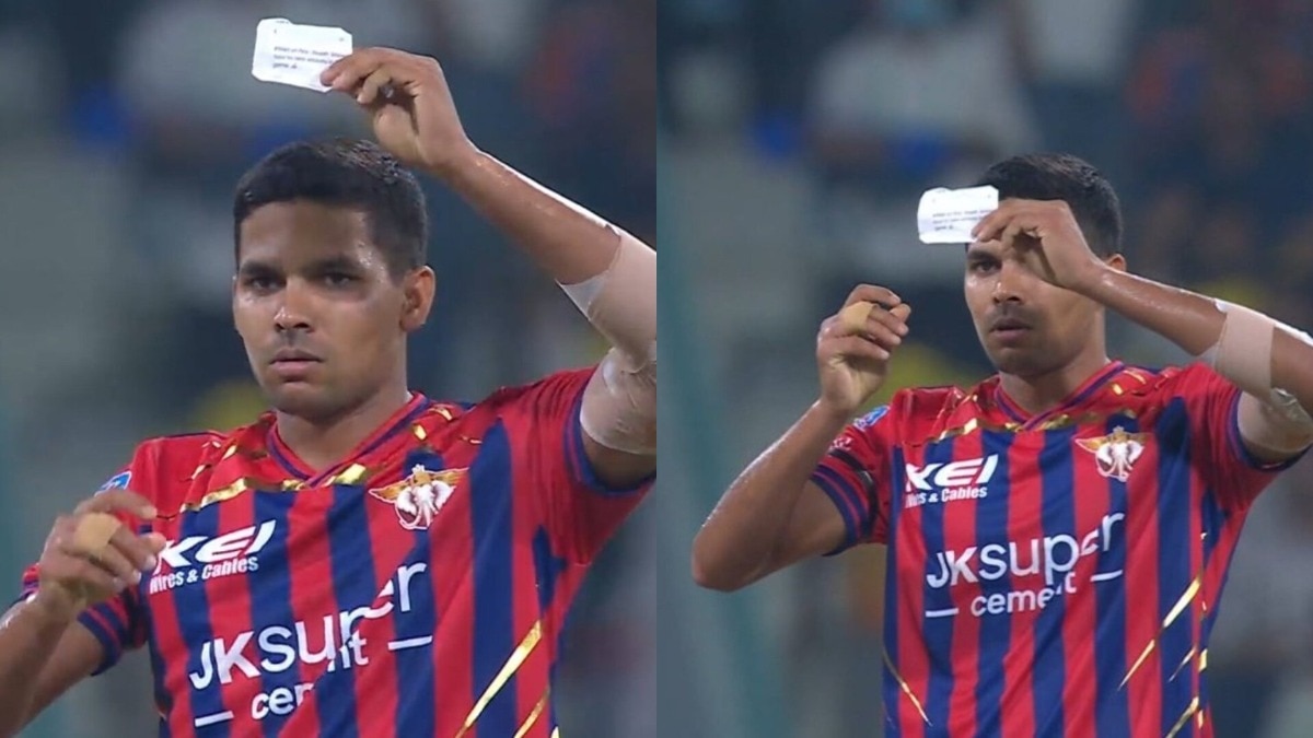 आकाश सिंह ने सीएसके के खिलाफ मैच में तीन विकेट झटके. (Photo: Screengrab/JioHotstar)