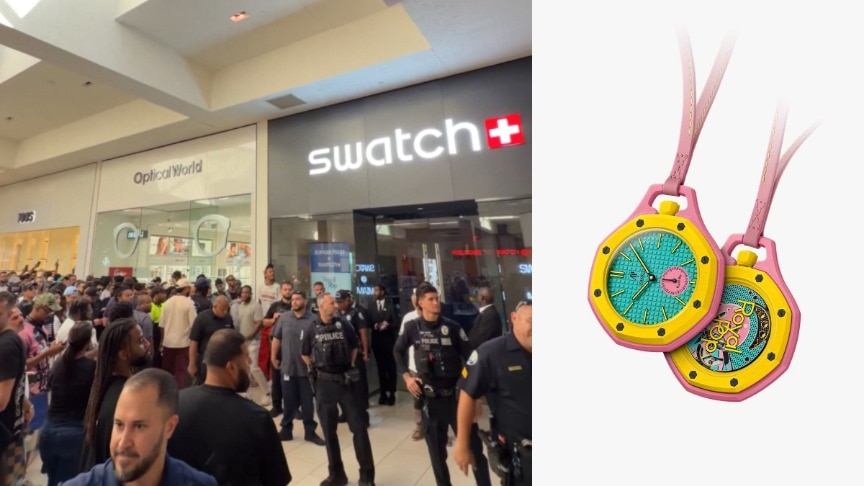Swatch स्पेशल एडिशन वॉच के लिए भगदड़