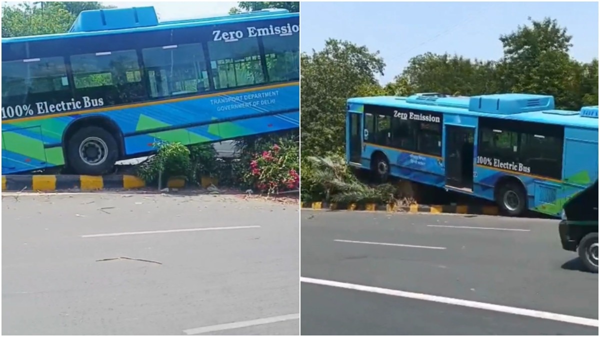 DTC Bus Goes Out of Control Near Rajghat due to sudden break failure, Driver’s Quick Action Prevents Disaster