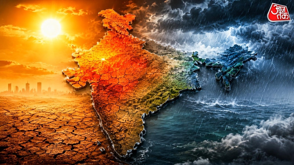 IMD Weather forecast (Photo created by- Vani Gupta/AajTak)