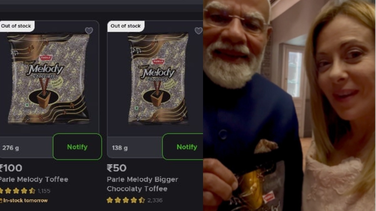 क्विक कॉमर्स से आउट ऑफ स्‍टॉक हुआ मेलोडी. (Photo: Screenshot, Video Grab/Blinkit,X) 