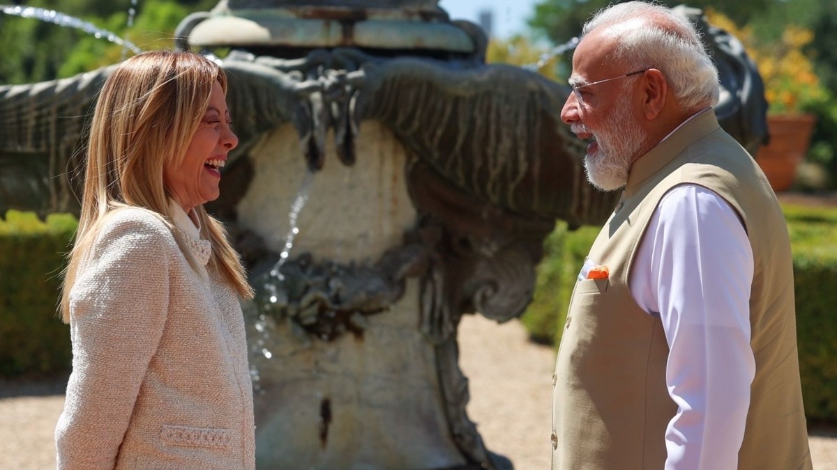 Modi and  Meloni 