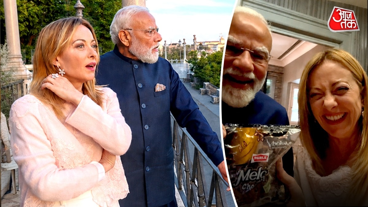 मोदी ने इटली की पीएम मेलोनी को मेलोडी चॉकलेट गिफ्ट की (Photo- ITG)