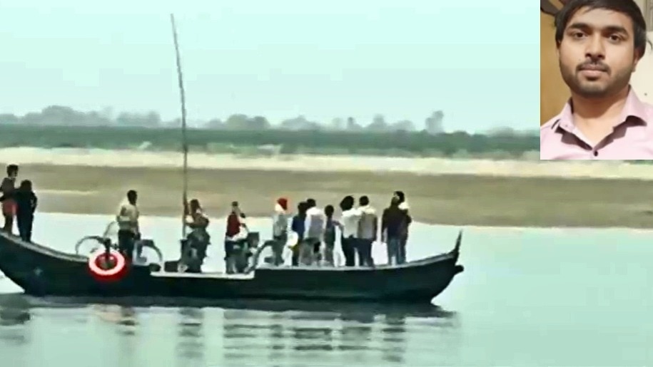 rescue operation conducted in Saryu River in search of Deepak. (Photo: Screengrab)
