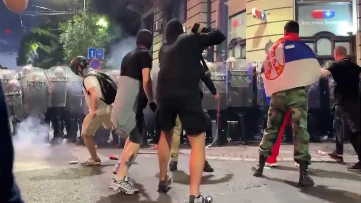 serbia belgrade violence 