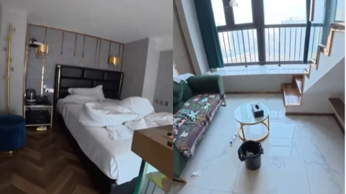 China hotel viral video, China loft room,
