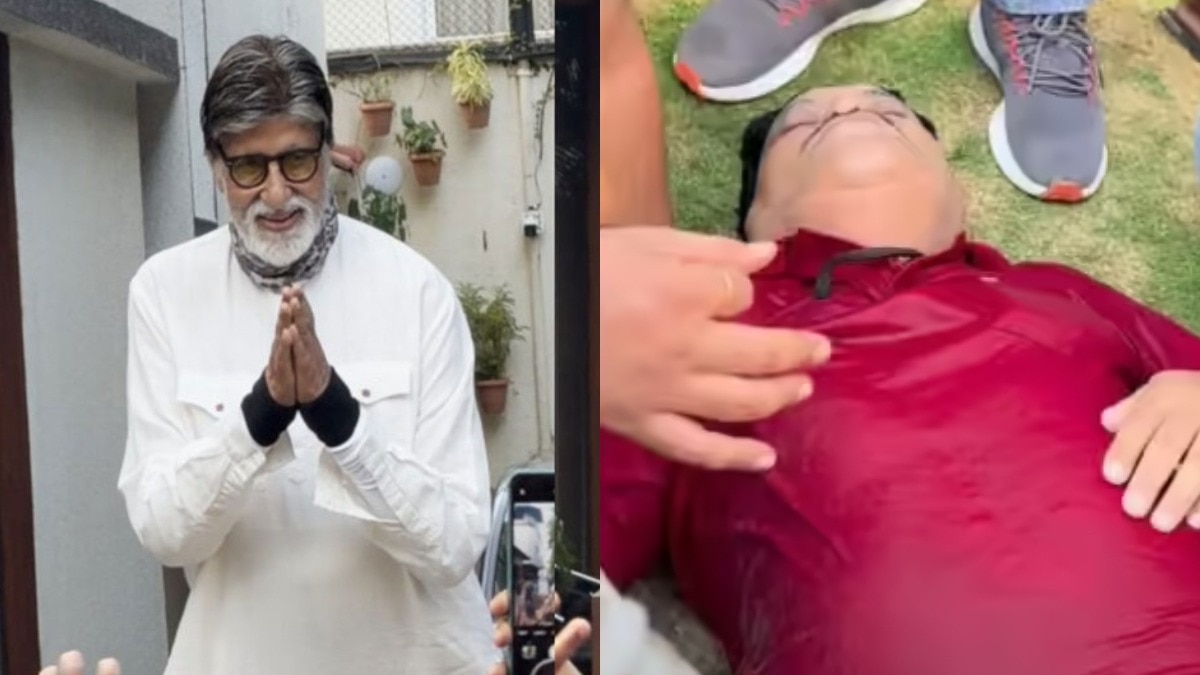 अमिताभ बच्चन का फैन हुआ बेहोश (Photo: Instagram/viralbhayani)