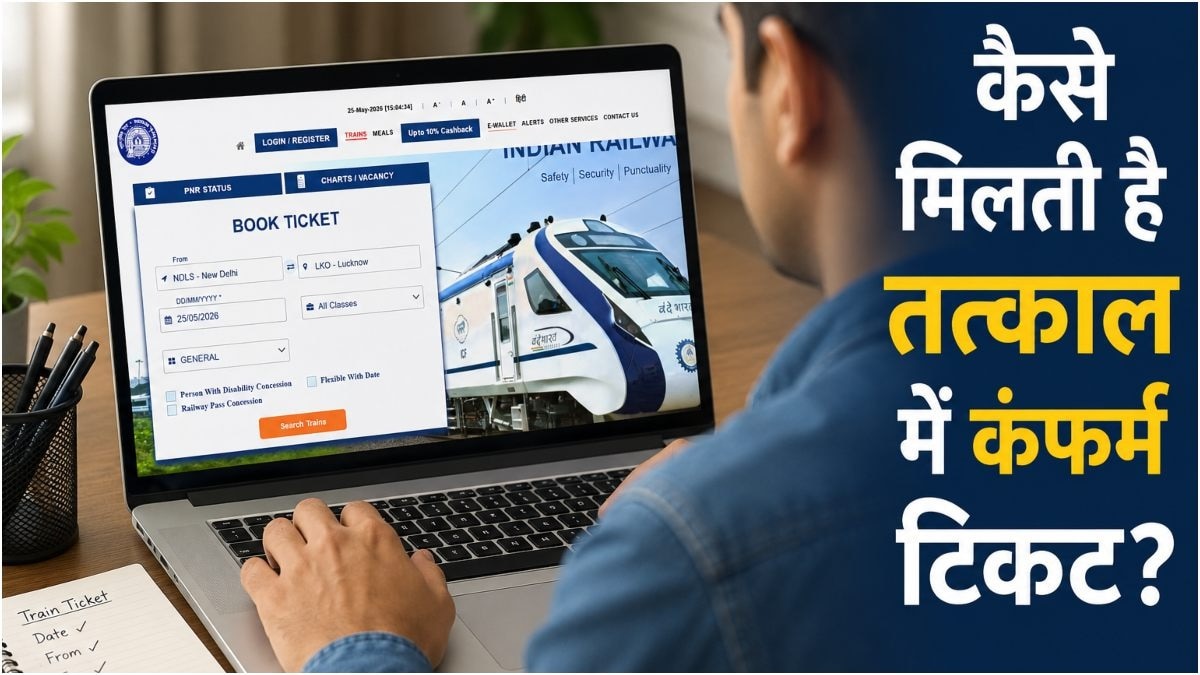 तत्काल में कंफर्म टिकट मिलने में लोगों को परेशानी हो रही है. (Photo: AI Generated)