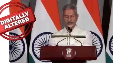 गलत दावे के साथ एस. जयशंकर का वीडियो वायरल (Photo: Screengrab)