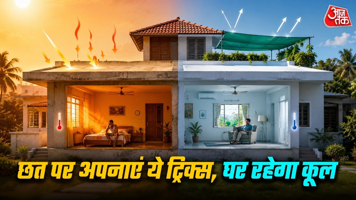 छत पर कुछ उपाय अपनाने से गर्मी को कम किया जा सकता है. (Photo: AI Generated)
