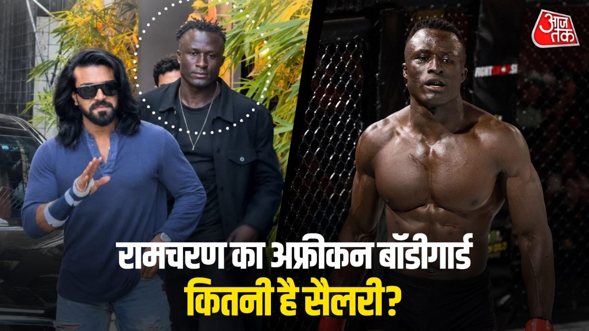 ramcharan personal bodyguard is MMA fighter Kevin Kunto from Africa