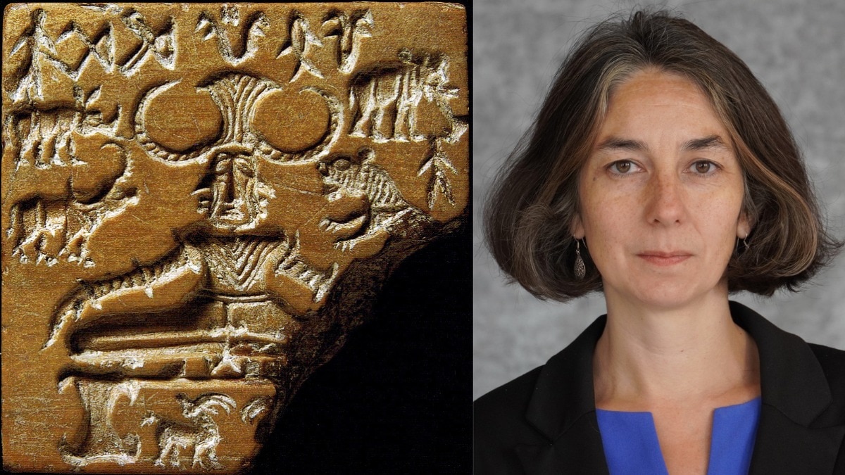 American historian Audrey Truschke said that the figure on the Harappan Pashupati Seal was "more likely adapted from proto-Elamite iconography". (Images: Audrey Truschke FB/ wiki commons)