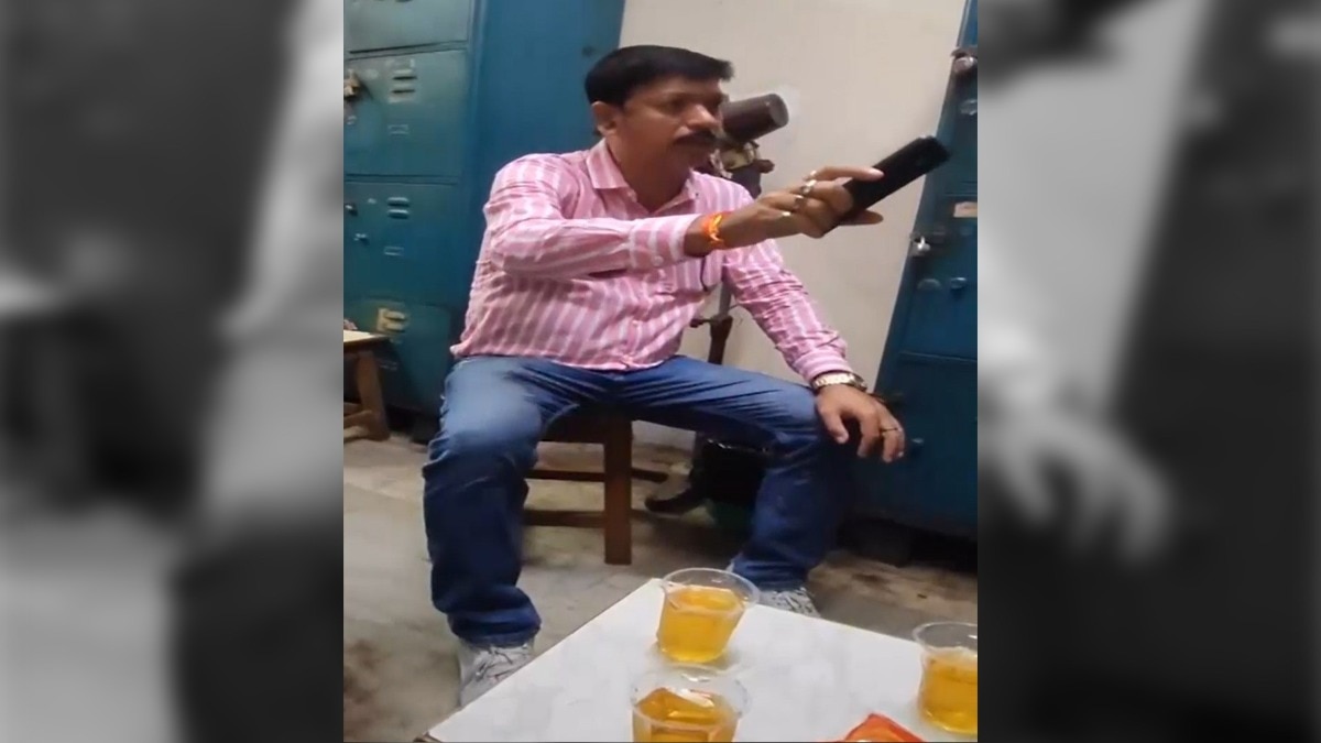 शराब पीने के वायरल वीडियो के बाद अस्पताल प्रशासन अलर्ट. (Photo: Screengrab) 
