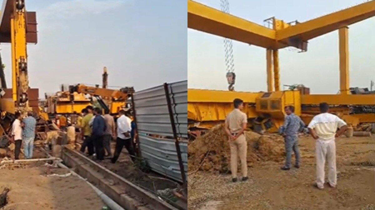 एक्सप्रेसवे निर्माण के दौरान क्रेन गिरने से 3 की मौत, रेस्क्यू जारी