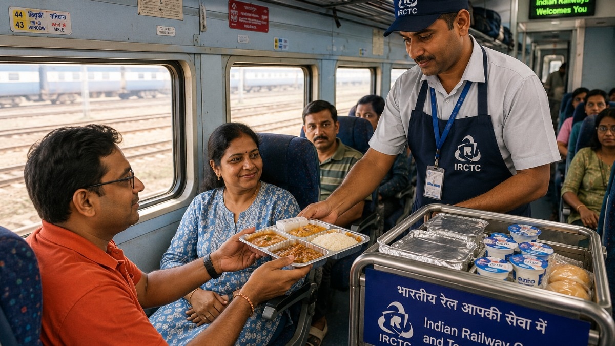 एआई की मदद से आईआरसीटीसी अब ट्रेन में देगा स्वच्छ और बेहतर खाना (Photo - AI Generated) 