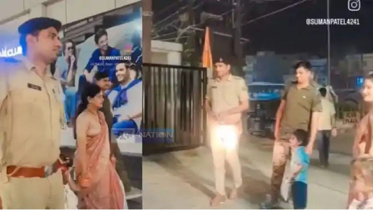 मुजफ्फरपुर में गायघाट थाना के थानाध्यक्ष का वायरल. Photo Screengrab 