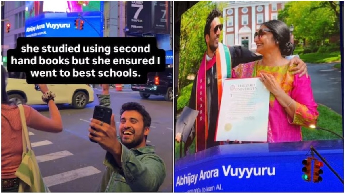 Times Square billboard mother, Google employee viral video