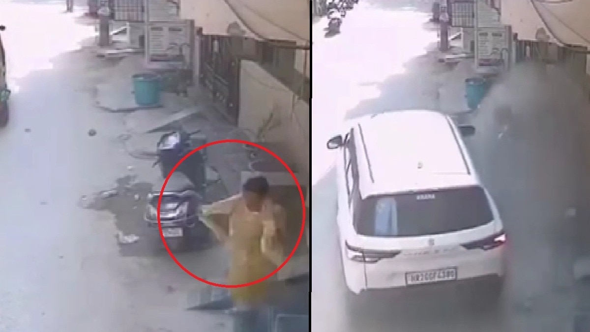 घर से निकलते ही कुछ दूर चलते ही रौंद गई तेज रफ्तार कार, VIDE