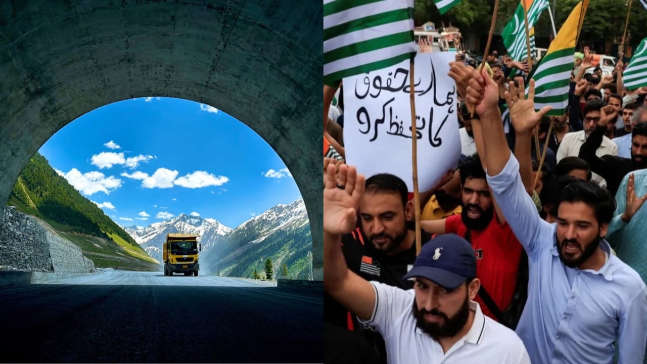 LoC के आर-पार दो तस्वीरें: POK में बवाल, भारत में जोजिला टनल का जश्न