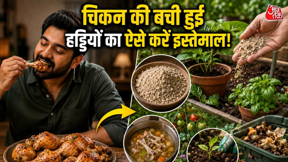 चिकन प्रोटीन से भरपूर होता है और इसकी हड्डियों में भी विटामिन-मिनरल्स पाए जाते हैं. (Photo: AI Generated)