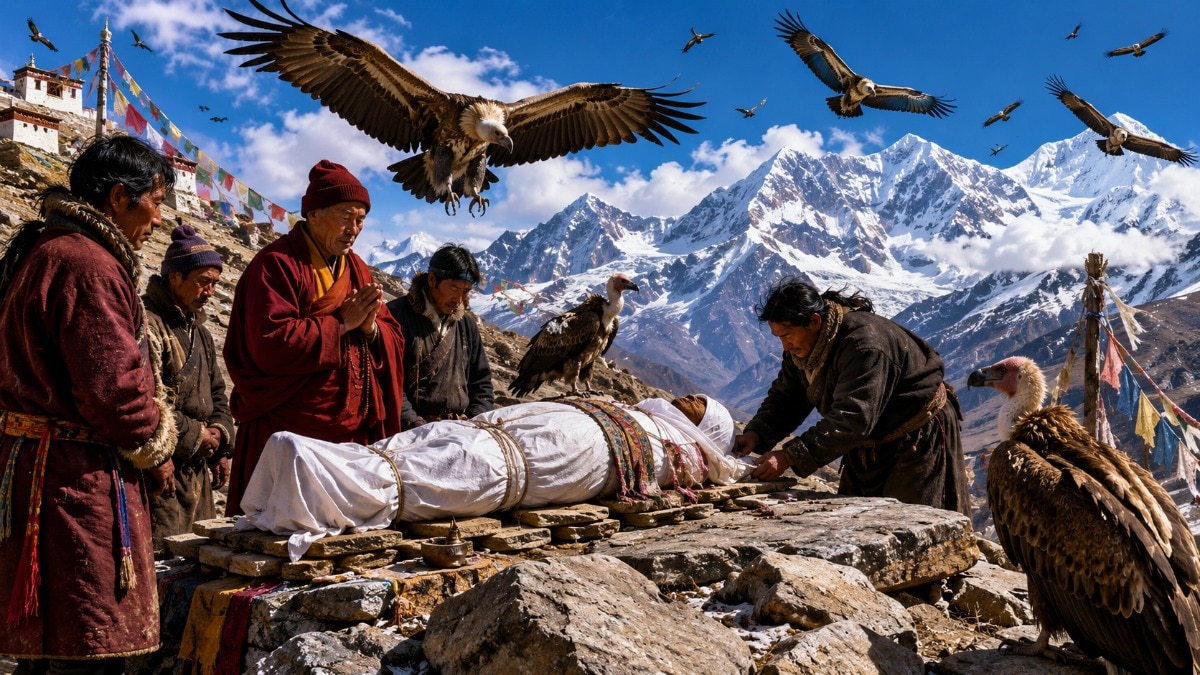Sky Burial in Tibet