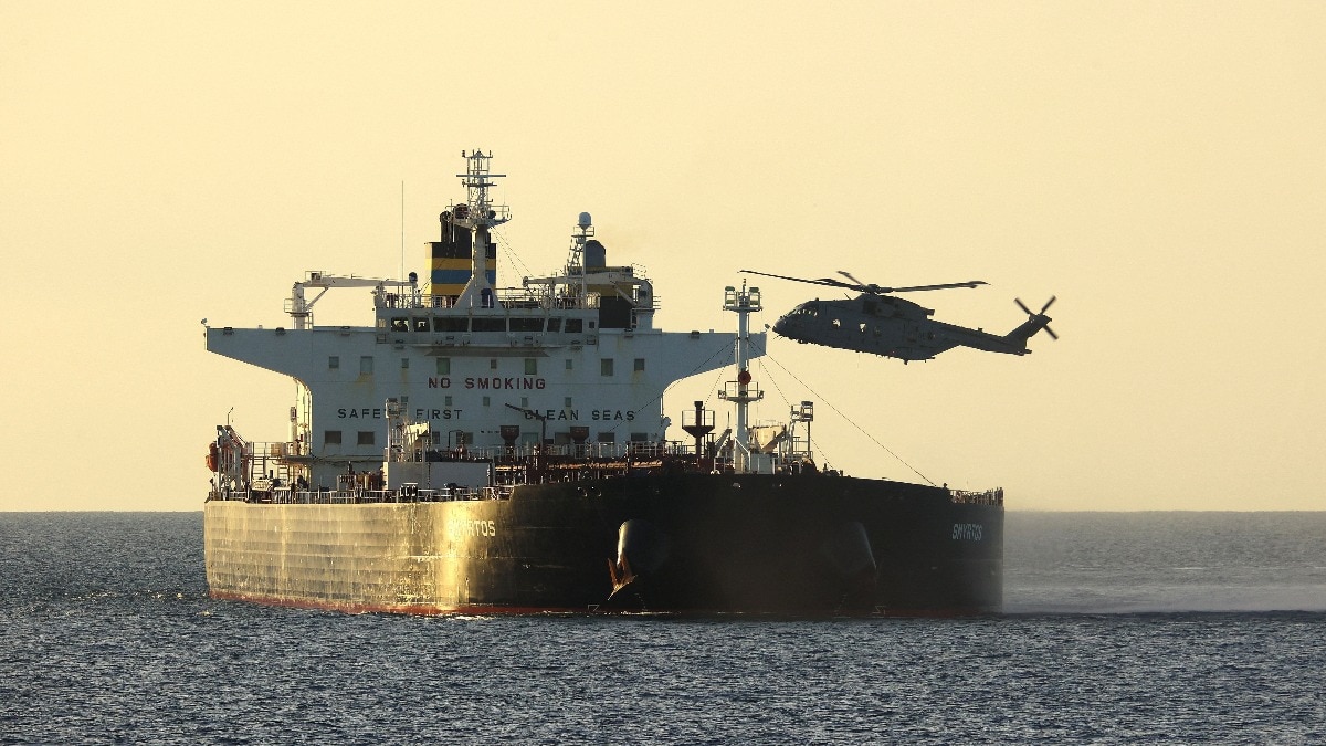 UK Royal Marine Commandos intercept the vessel Smyrtos off the south coast of England on June 14. (Photo: Reuters)
