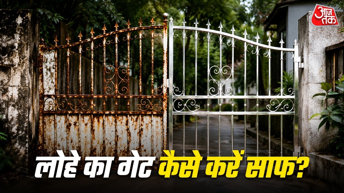 लोहे का दरवाजा नियमित साफ करना चाहिए. (PHOTO:AI)