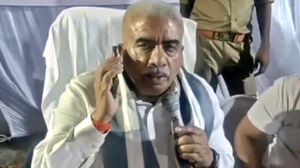यूपी के मंत्री और भोगनीपुर से विधायक राकेश सचान (Photo- Screengrab)