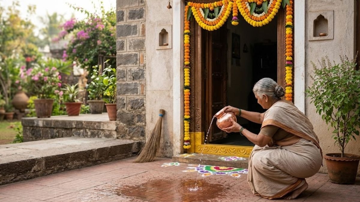 ताजा जल पवित्रता का प्रतीक है, जो धन और सौभाग्य को घर की ओर आकर्षित करता है. 