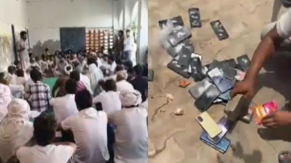 55 मोबाइल जमीन पर पटके और बोले- अब नहीं करेंगे अपराध