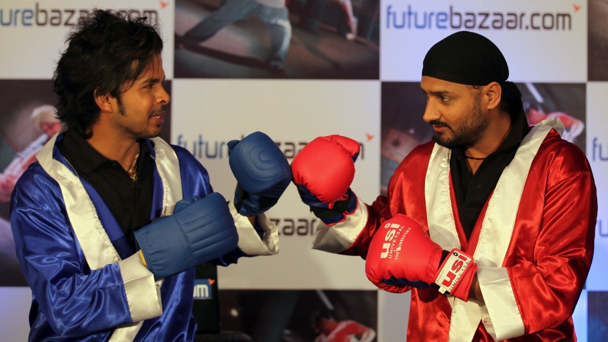 S. Sreesanth and Harbhajan Singh,