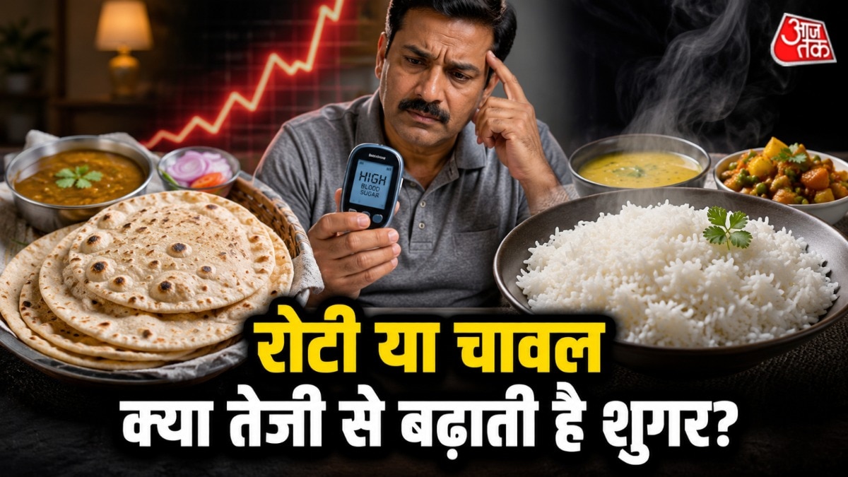 रोटी और चावल दोनों ब्लड शुगर बढ़ाते हैं. (Photo: AI Generated)