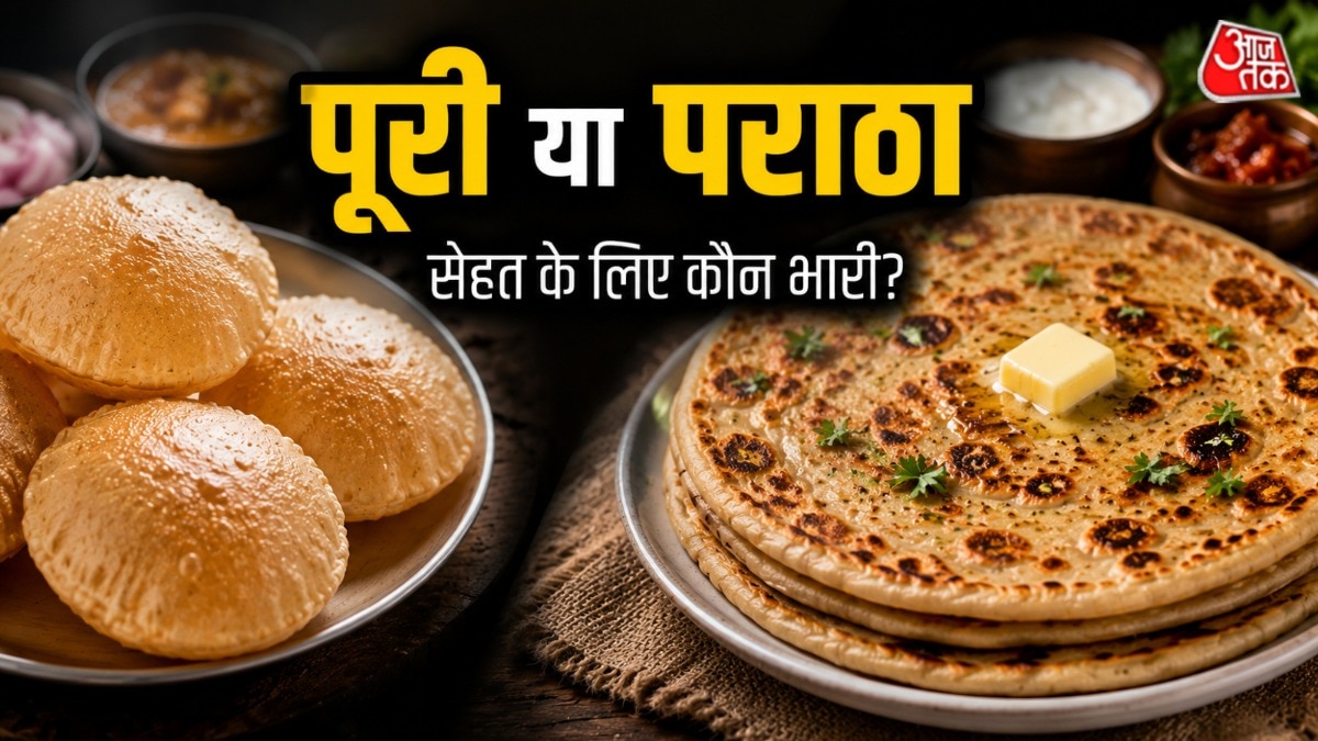 पूरी और पराठे में कैलोरीज काफी अधिक होती है. (Photo: AI Generated)