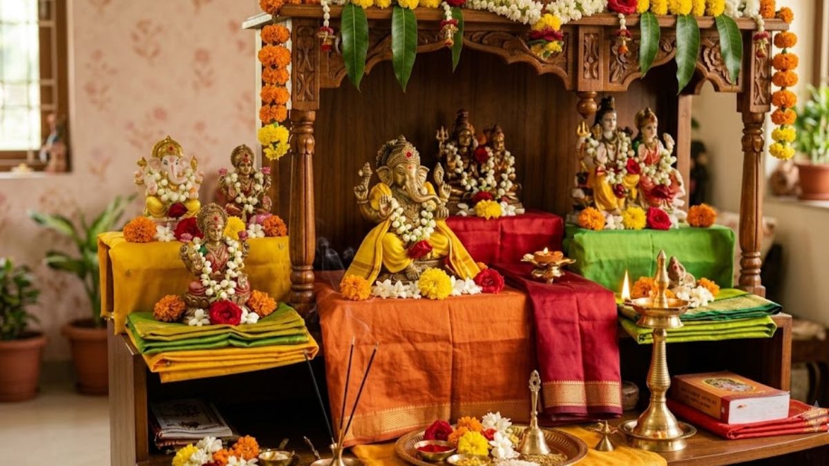 वास्तु के अनुसार, मंदिर में बिछाए जाने वाले कपड़े न केवल सजावट के लिए होते हैं, बल्कि ये सकारात्मक ऊर्जा को आकर्षित करने का माध्यम भी हैं. 