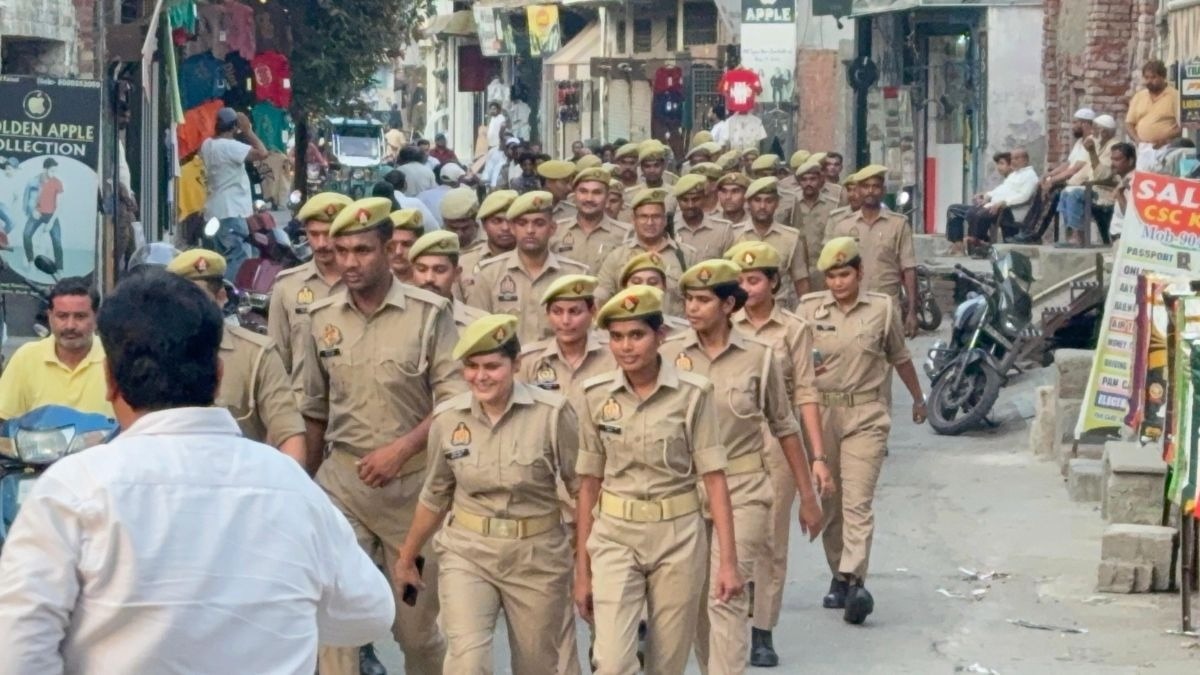 मोहर्रम के मौके पर सख्त दिखी सुरक्षा व्यवस्था. (Photo: Screengrab)