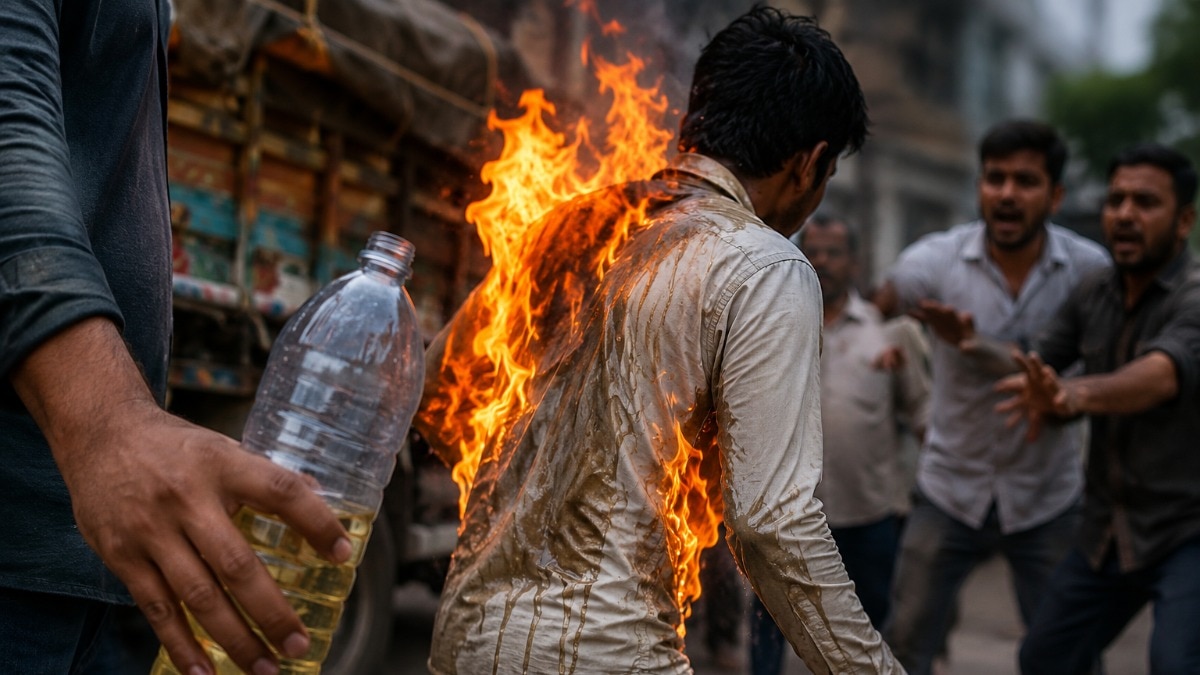 लोगों ने बचाई युवक की जान.(Photo: AI-generated)