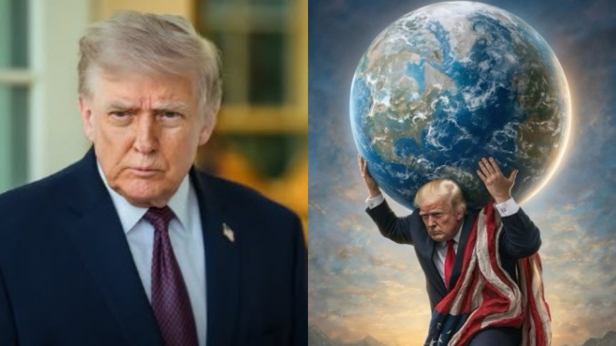 ट्रंप ने तस्वीर के साथ कोई कैप्शन नहीं लिखा (Photo:Trump Social Media)
