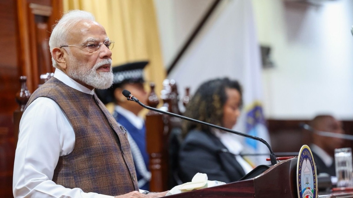 PM मोदी ने सेशेल्स की संसद को संबोधित किया. (Photo- X/Narendra Modi)