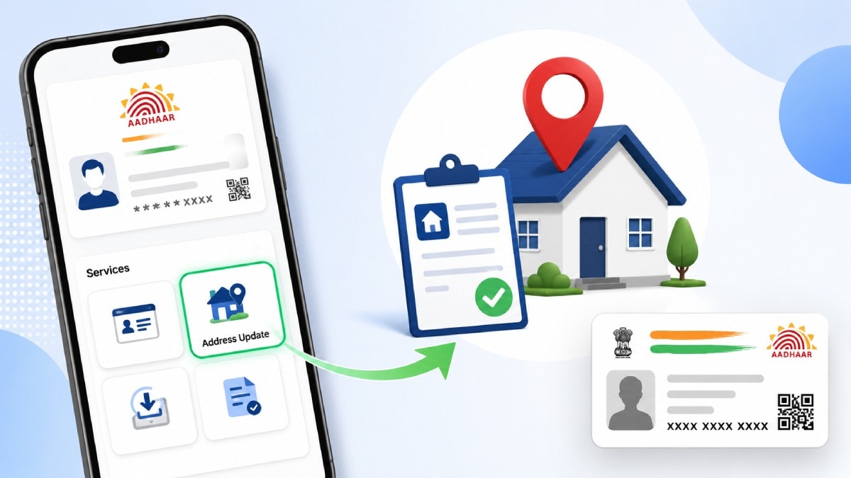 नए Aadhaar App में घर बैठे आसानी से एड्रेस अपडेट करें. जानें पूरा प्रोसेस! (Photo:AI)